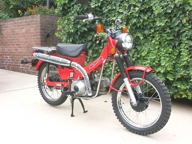 1980 Honda Trail CT110 Motorcycle for sale in Virginia 9/08 $1600: Right Hand Front View