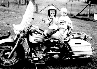 Vance and Spence Walker on Harley, 1972
