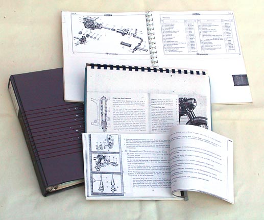Victoria Bergmeister Manuals: Included were my invaluable notes, and reproductions of service, parts and owners manuals.