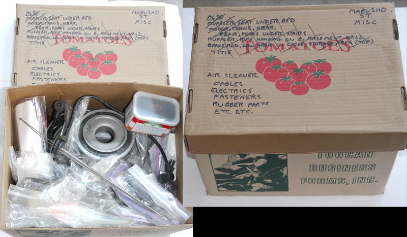 Marusho ST for sale at MarushoLilac.com: Box 3 containing air cleaner etc