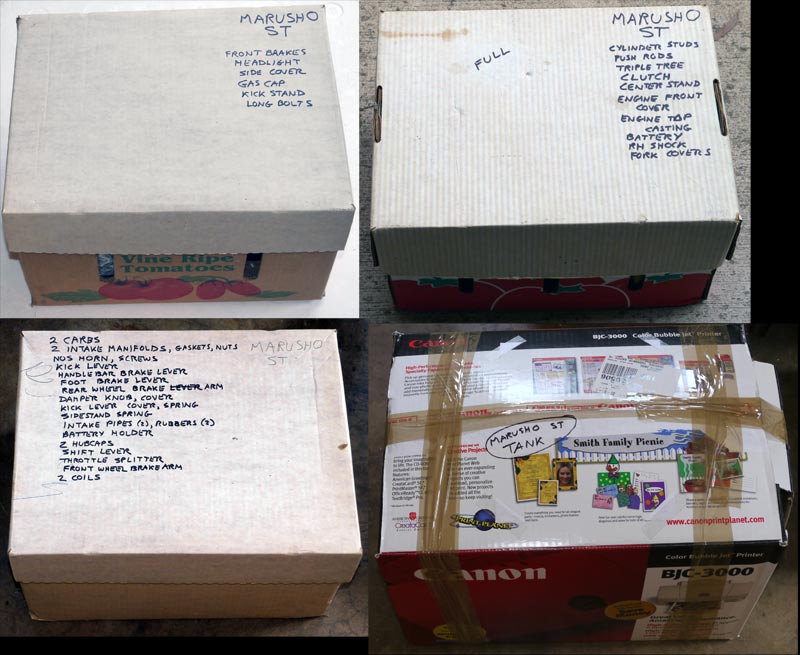 Marusho ST for sale at MarushoLilac.com: boxes of parts