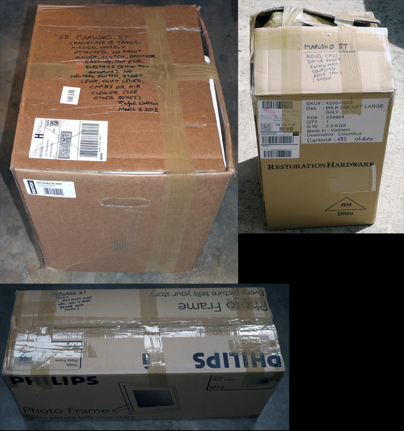 Marusho ST for sale at MarushoLilac.com: boxes of parts